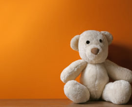 abandoned teddy bear